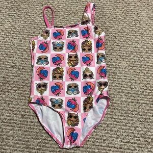 LOL Surprise Girls One Piece Swimsuit Size 6X Worn Once!